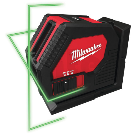 MILWAUKEE Zelený křížový laser na alkalické baterie 4933480159