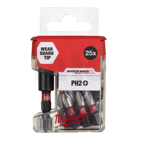 MILWAUKEE Šroubovací bit 1/4" Shockwave TIC TAC Set PH 2, Sada 26 dílů 4932479856