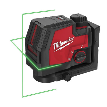 MILWAUKEE Akumulátorový křížový liniový laser se zeleným paprskem s USB 4933479429
