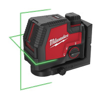 MILWAUKEE Akumulátorový křížový liniový laser se zeleným paprskem s USB 4933479429
