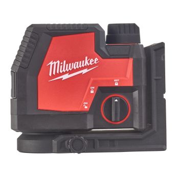 MILWAUKEE Akumulátorový křížový liniový laser se zeleným paprskem s USB 4933478570