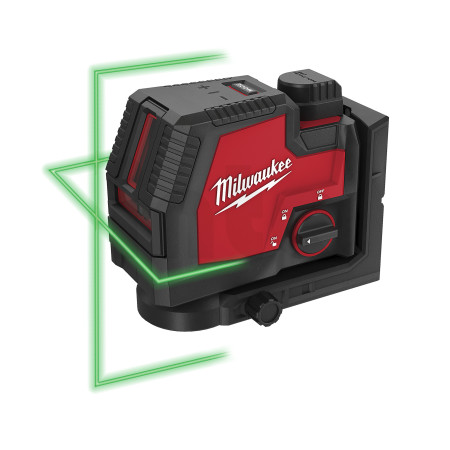 MILWAUKEE Akumulátorový křížový liniový laser se zeleným paprskem s USB 4933478570