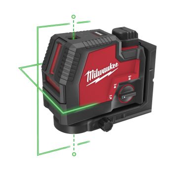 MILWAUKEE USB dobíjecí zelený křížový laser s olovnicí 4933479430