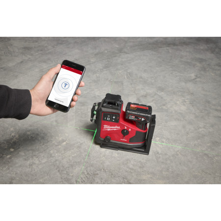 MILWAUKEE M12™ zelený laser s automatickým zarovnáním 360° ve 3 rovinách 4933499003