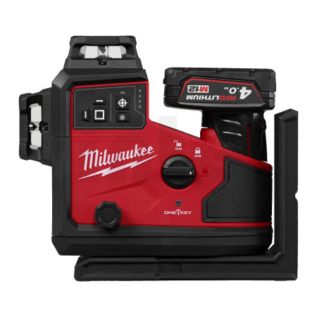 MILWAUKEE M12™ zelený laser s automatickým zarovnáním 360° ve 3 rovinách 4933499003