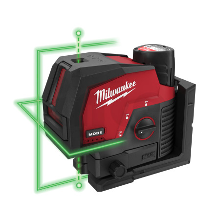 MILWAUKEE M12™ zelený kombinovaný křížový liniovo-bodový laser 4933478245