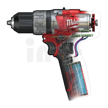 MILWAUKEE M12 FUEL™ 2-rychlostní kompaktní příklepová vrtačka 4933440370