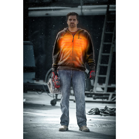 MILWAUKEE M12™ Černá vyhřívaná mikina s kapucí 4933464350