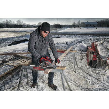 MILWAUKEE M12HHGREY3-0(XL) - M12™ Šedá vyhřívaná mikina s kapucí  4933464355