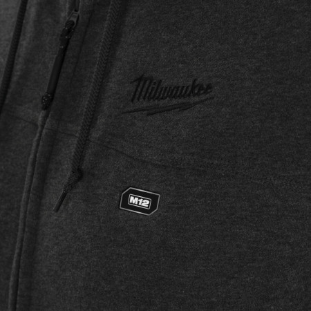 MILWAUKEE M12HHGREY3-0(XL) - M12™ Šedá vyhřívaná mikina s kapucí  4933464355