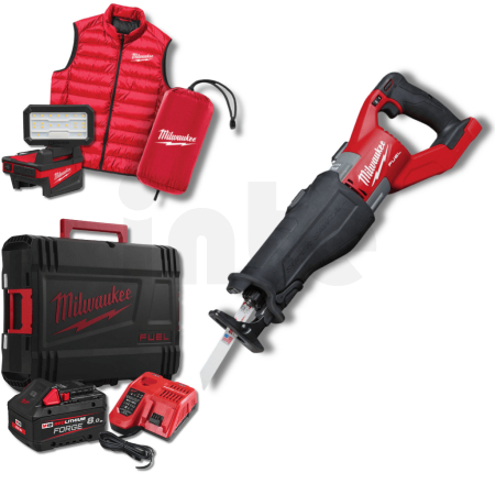 MILWAUKEE M18 FSXMC-801C Aku šavlová pila, vesta + světlo M18 ALIS-0, 4933499455