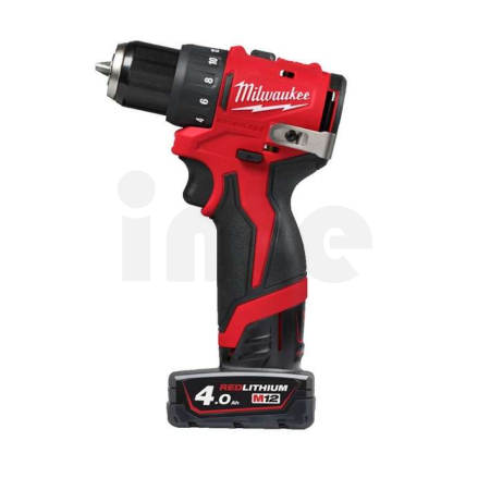 MILWAUKEE M12 BLDDRC-402C FUEL Aku vrtací šroubovák, aku vrtačka, 2x aku M12 B4 + M12 C12 C + Kufr, 4933499688