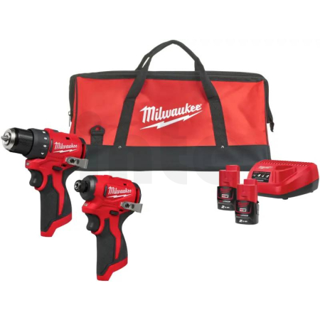 MILWAUKEE M12 BLPP2D-202B Aku sada nářadí M12 BLDDRC + M12 BLIDRC 2x aku M12 B2 + 1x M12 C12 C + taška 4933500139