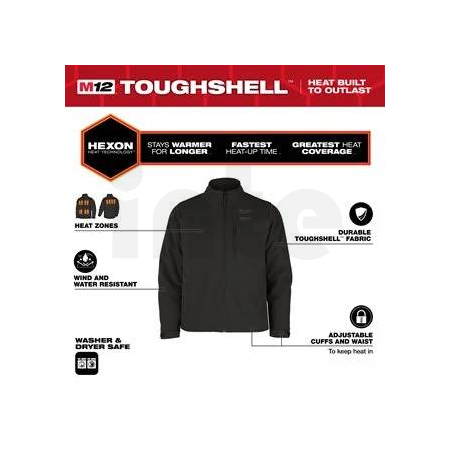 MILWAUKEE M12 HJBL6-0 (XXL) HEXON Vyhřívaná bunda černá 4932493823