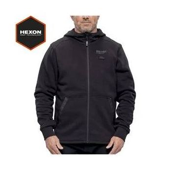 MILWAUKEE M12 HHBL5-0 (XL) HEXON Vyhřívaná mikina s kapucí černá 4932499190
