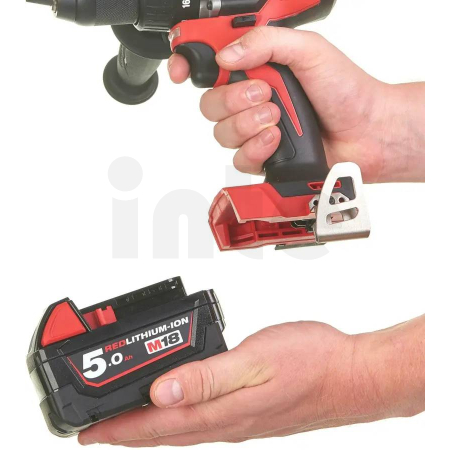 MILWAUKEE  M18 BLPD2-501B Aku příklepová vrtačka, 1 x M18 B5 + M12-18 C + taška, 4933500775