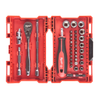 MILWAUKEE 1/4" Ratchet & Driver & Socket set Sada 1/4" ráčny, šroubováku a hlavic 4932479096