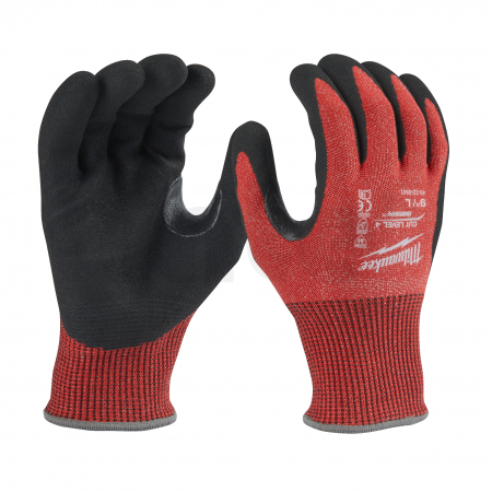 MILWAUKEE Povrstvené rukavice s třídou ochrany proti proříznutí 4/D - L/9 - 1 ks 4932479913