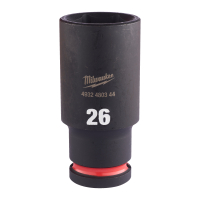 MILWAUKEE Průmyslová hlavice Shockwave 1/2" HEX 26mm prodloužená 4932480344