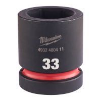 MILWAUKEE Průmyslové hlavice Shockwave 1" HEX 33mm krátké 4058546406967