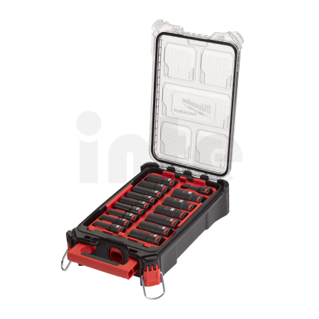 MILWAUKEE SADA PRŮMYSLOVÝCH HLAVIC 1/2" V ORGANIZÉRU PACKOUT 4932480943