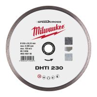 MILWAUKEE Diamantový kotouč celoobvodový DHTI 230 mm 4932492156