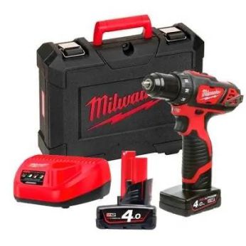 MILWAUKEE M12 BDD-402C Aku vrtačka bez příklepu, 2x aku 12V/4.0Ah, v kufru 4933441925
