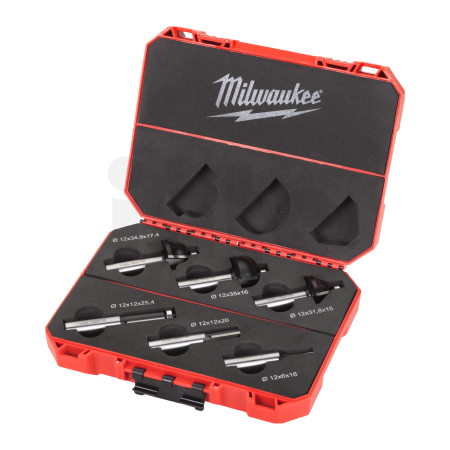 MILWAUKEE Sada stopkových fréz - stopka 12 mm 6 ks 4932493578