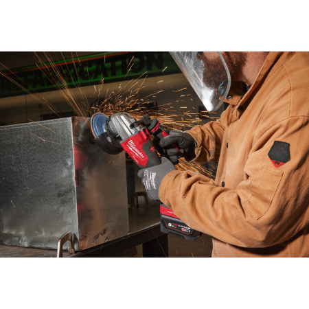 MILWAUKEE M18 FSAGSVO125X-0X FUEL bezpečnostní uhlová bruska 125 mm s variabilními otáčkami a funkcí ONE-KEY 4933493552